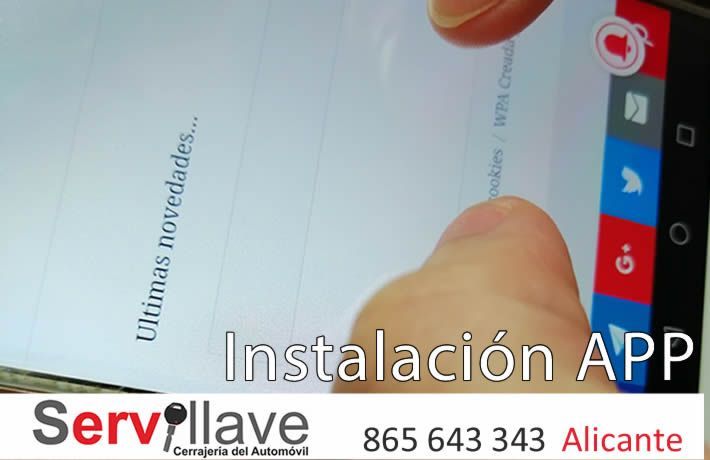 instalacion app iphone android cerrajeros autoservillave