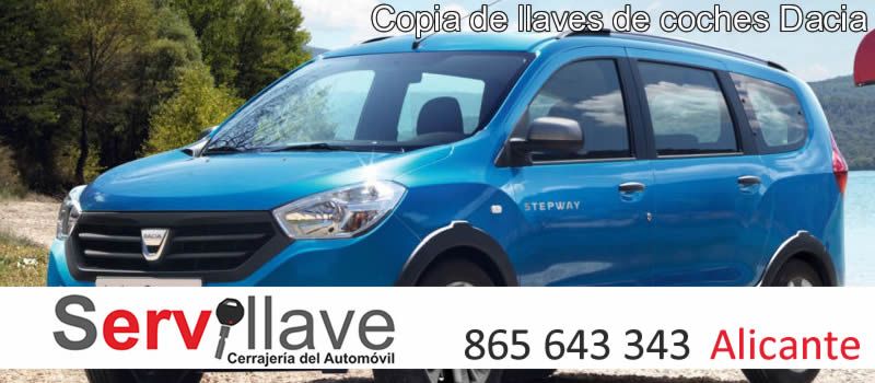 copia llaves coche Dacia Autoservillave Alicante
